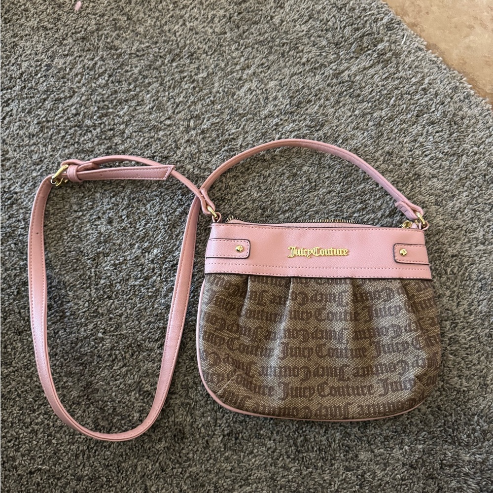 Juicy Couture Pink and Brown Crossbody Bag